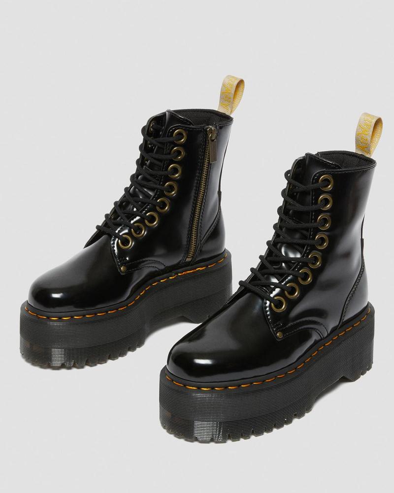 Dr Martens Vegan Jadon Max Platform Laarzen Dames Zwart | NL 51FDN